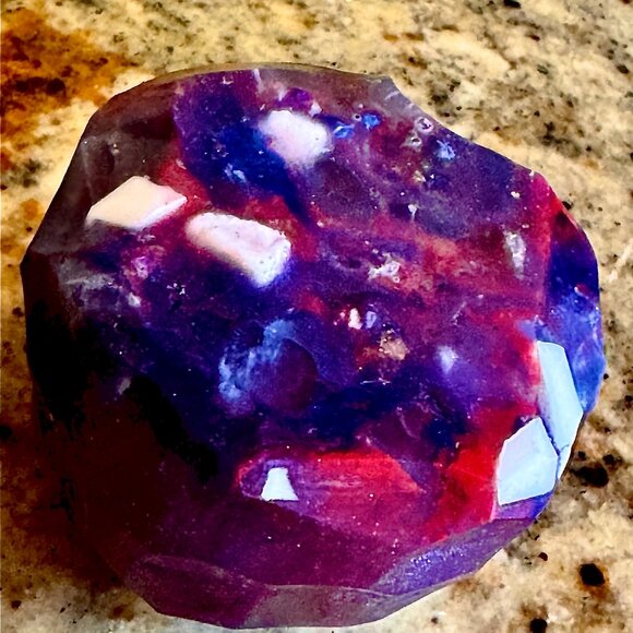 Crystal Soaps, Set 3 Jumbo Soaps, Rock Gem Soap Bars 9oz ea. Handmade Gift, Soap - Picture 13 of 15